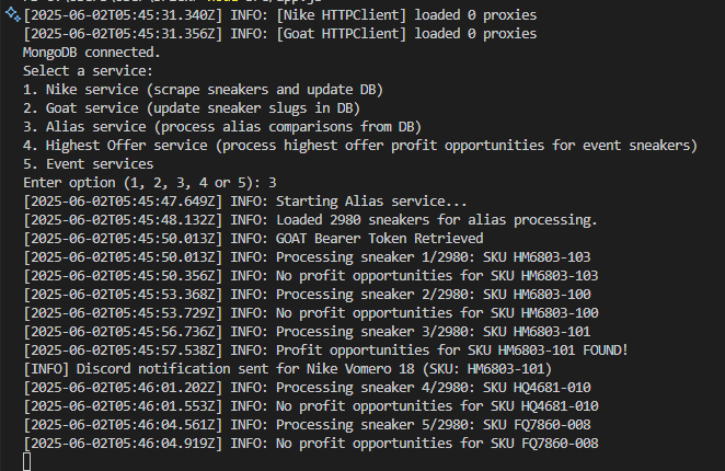 Alias Processing Logs