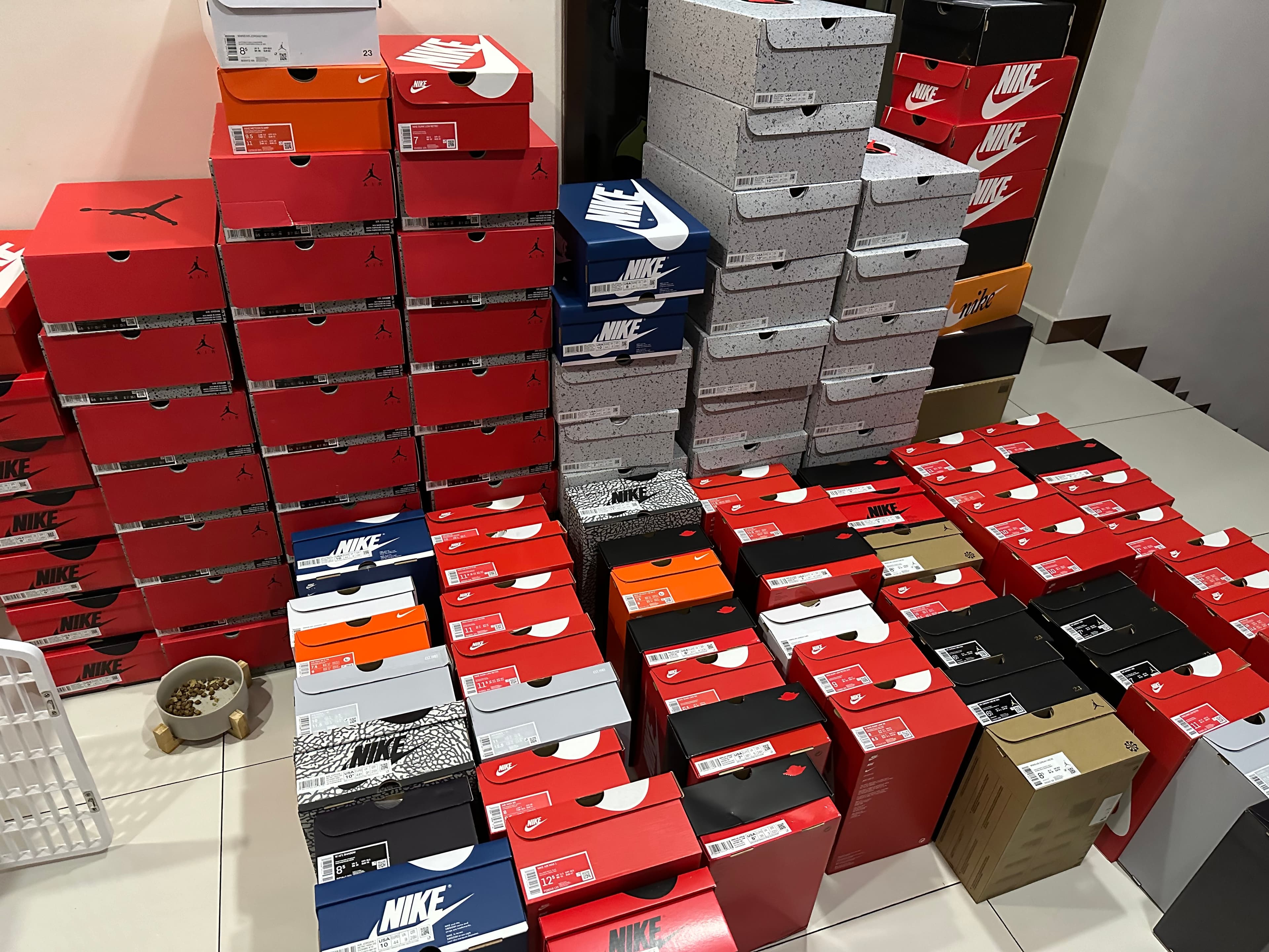 Stacked Nike Boxes Close-up